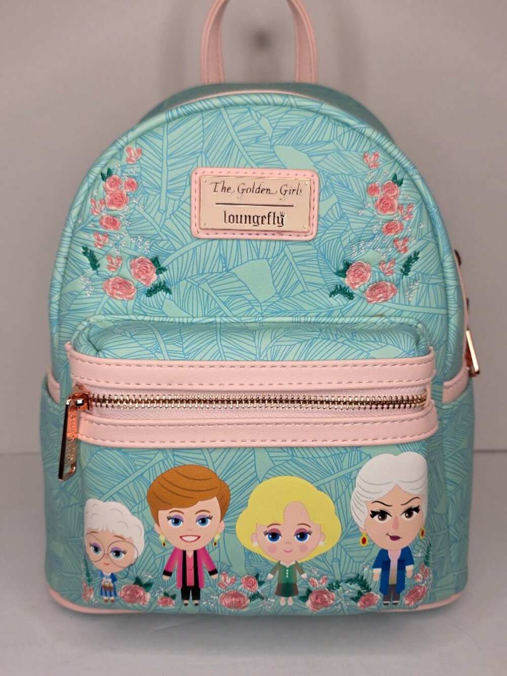 Loungefly Golden Girls Floral Sophia Blanche Rose Dorothy Mini Backpack Chibi